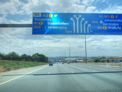 Johannesburg and area Road Signs.